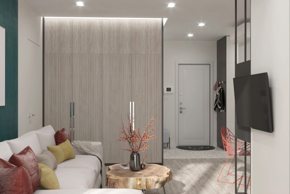 Пастельная квартира с яркими акцентами