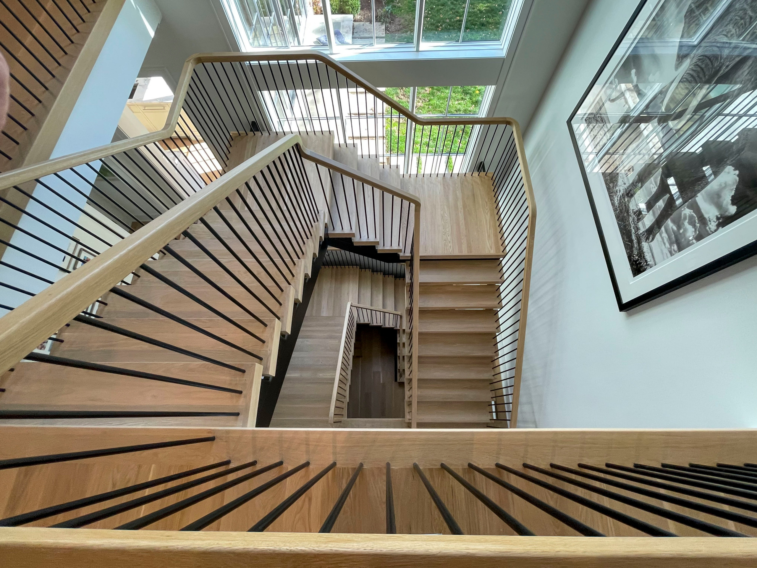 96_Dramatic cantilevered no-riser staircase, Bethesda, MD 20814