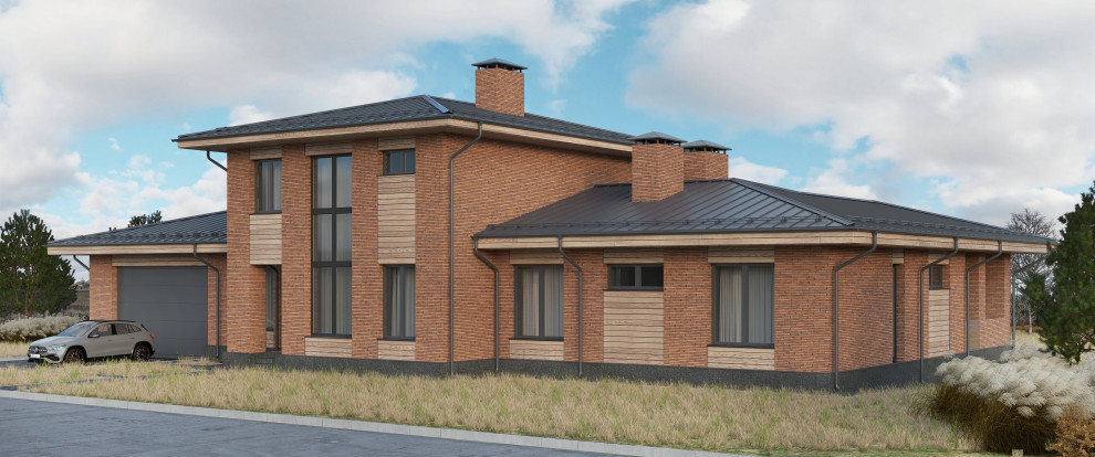 Проект | Загородная Резиденция | Стиль «Дом Прерий» Фрэнка Ллойда Райта | 2021