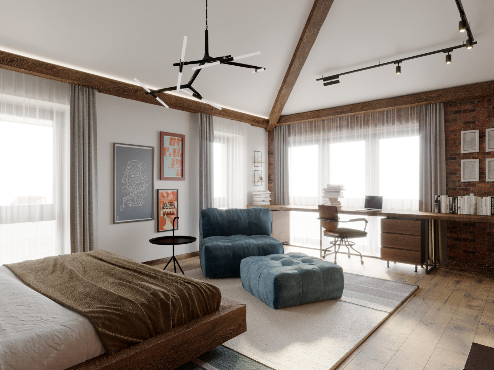 Дизайн проект интерьера загородного дома 850 м2