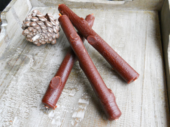 Faux Bois Beeswax Taper Candles by Silver Firs Farm