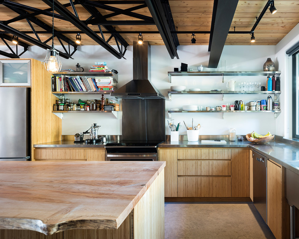 Inspiration for an industrial kitchen in Vancouver.