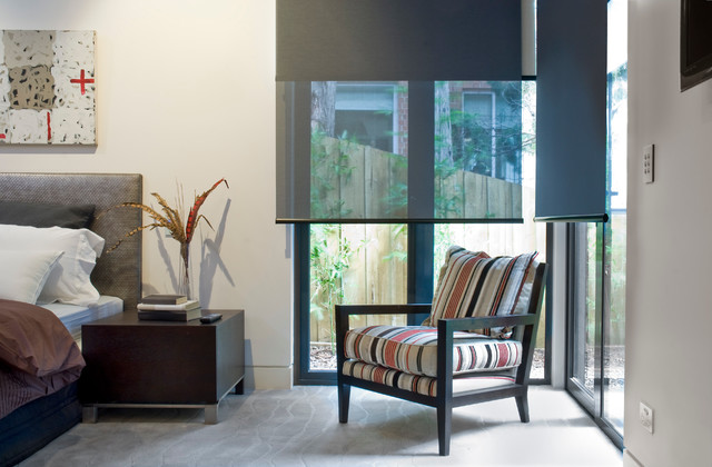 Trackstyle Creative Window Coverings contemporary-bedroom