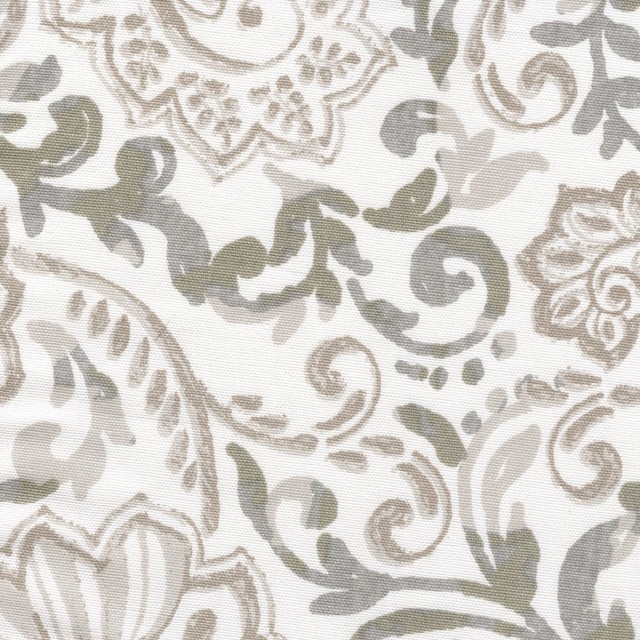 Shannon Ecru Taupe Fl Paisley, 108 Shower Curtain Fabric By The Yard