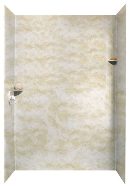 Swan 36x62x96 Solid Surface Shower Wall Surround, Cloud White