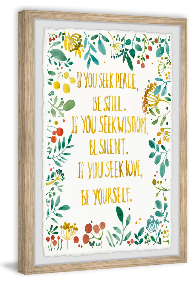 Seek Peace Wisdom And Love Ii Framed Painting Print Contemporary Prints And Posters By Marmont Hill