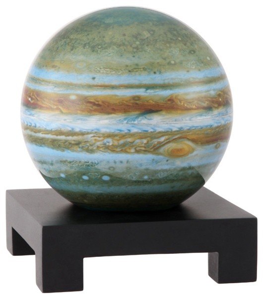 MOVA 6" Jupiter Revolving Globe With Square Black Wood Base