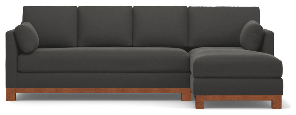 Apt2B Avalon 2-Piece Sectional Sleeper Sofa, Thunder, Chaise On Left ...