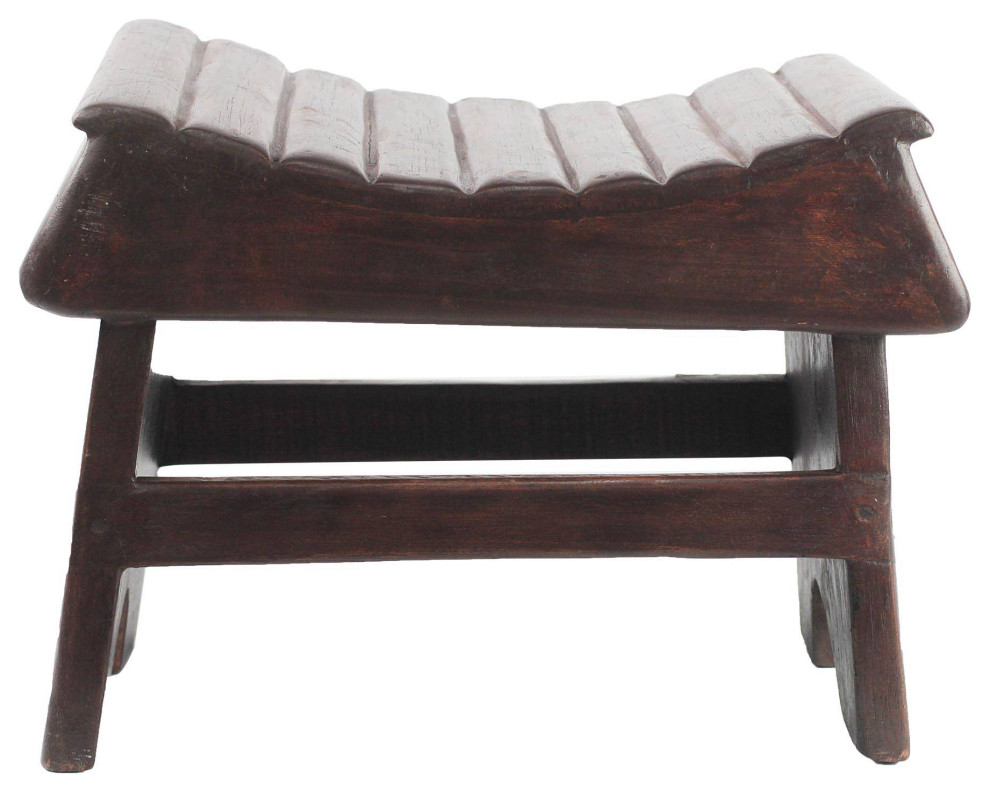 NOVICA Great Arch And Wood Decorative Stool