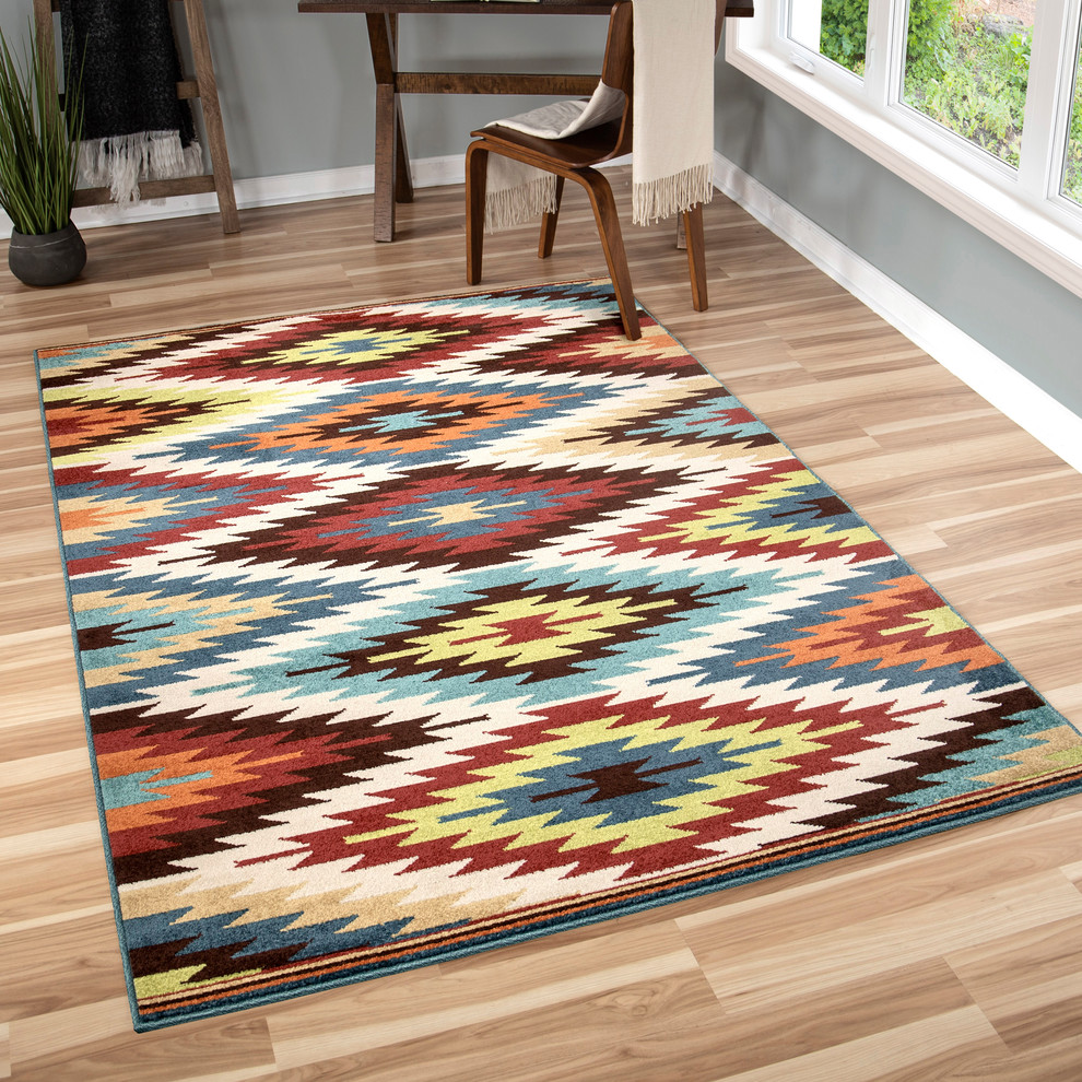 Orian Indoor/Outdoor Veranda Aztec Sedona Area Rug, Multi