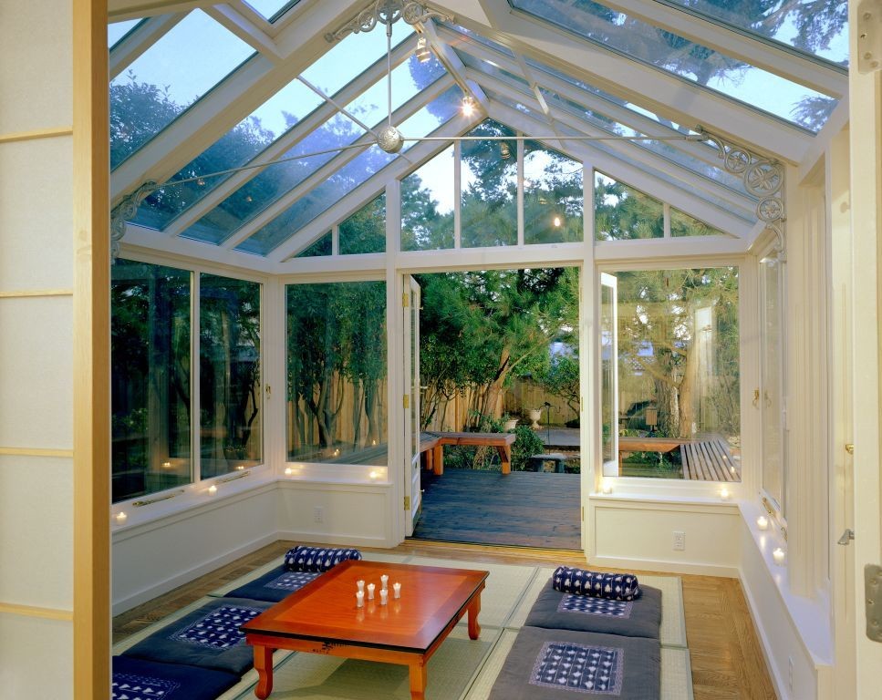 Photo of an eclectic sunroom in San Francisco.