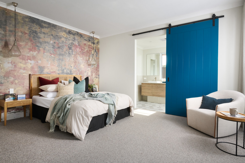 This is an example of a beach style bedroom in Perth.