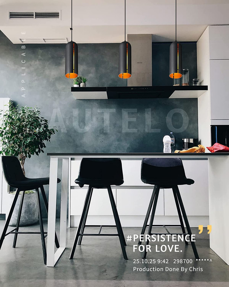 Black and Gold Pendant Light Industrial Kitchen Light Fixtures