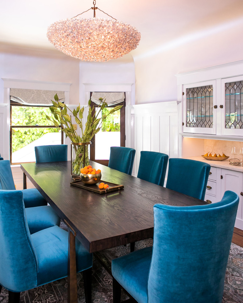 Photo of a mid-sized transitional dining room in San Francisco.