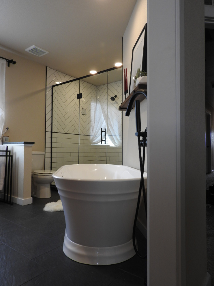 Inspiration for a transitional bathroom remodel in Denver