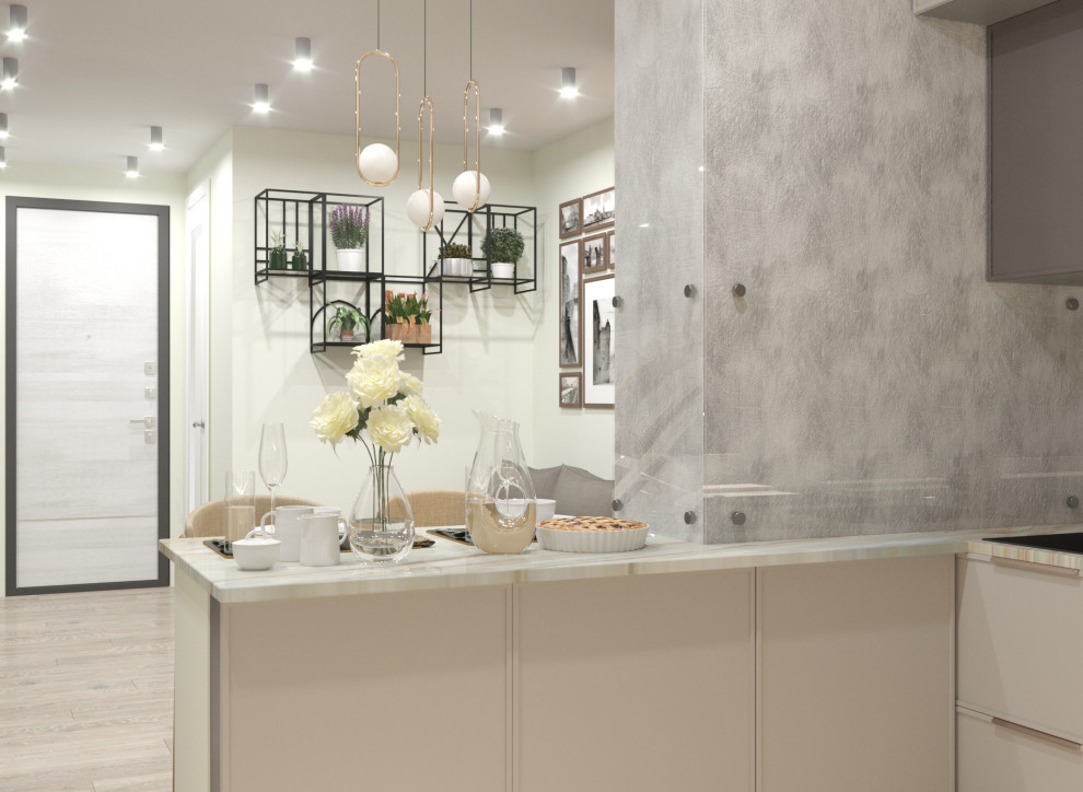 Студия общей площадью 26 м.кв. в соврменном стиле