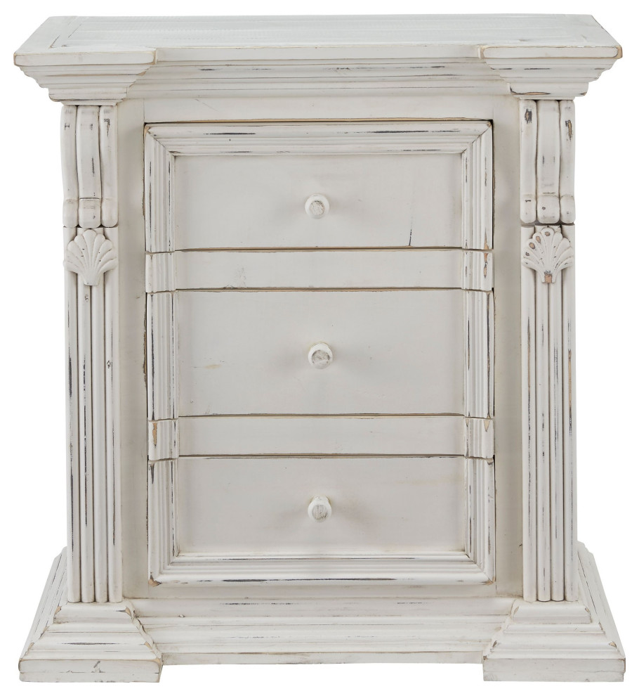 Arundel Vintage White Nightstand French Country Nightstands And
