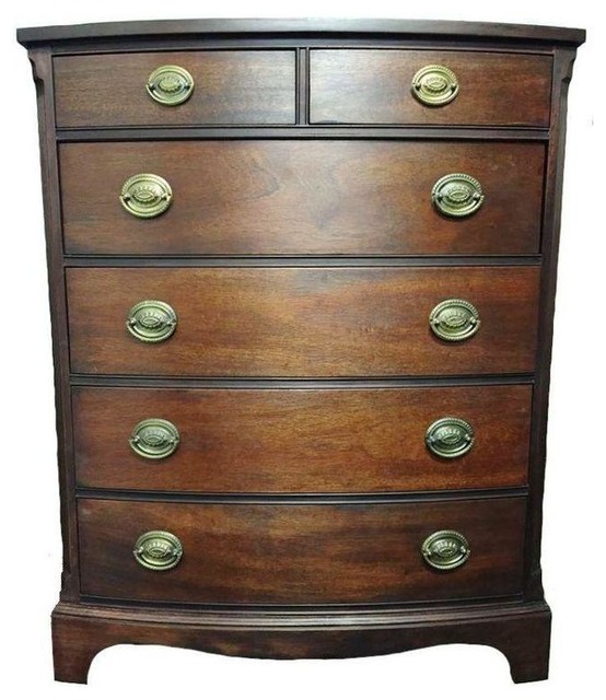Used Vintage Drexel Heritage Bowfront Mahogany Dresser