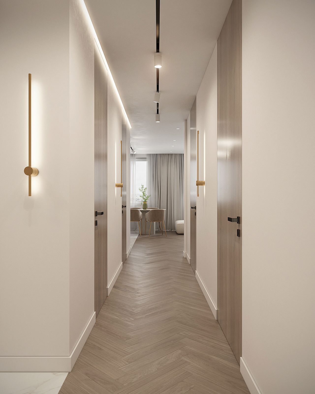 Современный светлый интерьер квартиры