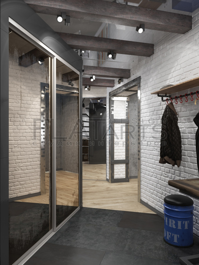 Дизайн двухуровневой квартиры 134 кв.м. в стиле лофт