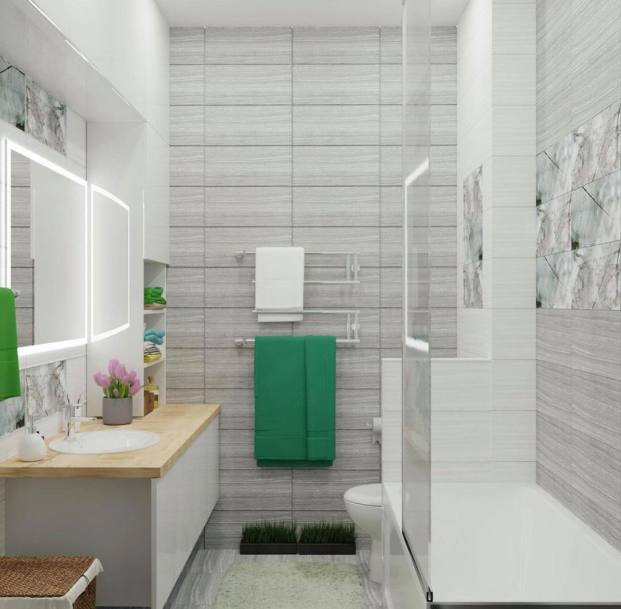 Дизайн - проект ванной комнаты