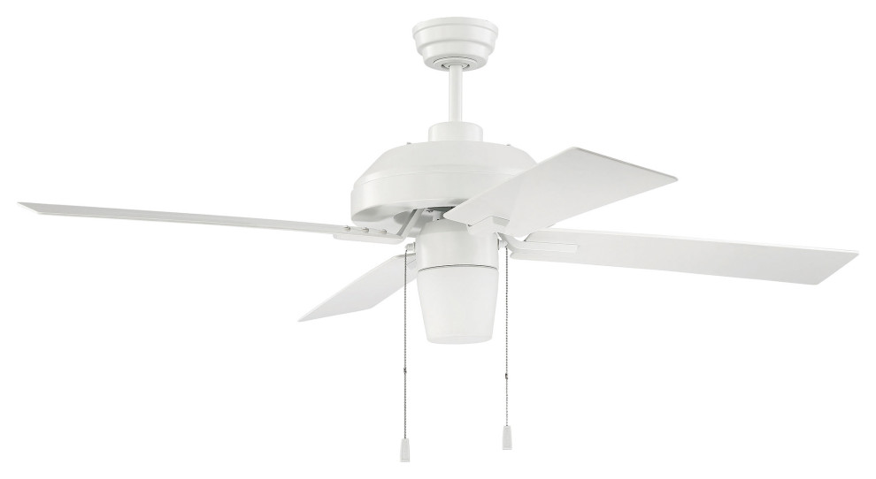 52" South Beach Ceiling Fan in White (SB52W4) Transitional Ceiling Fans by Lighting New