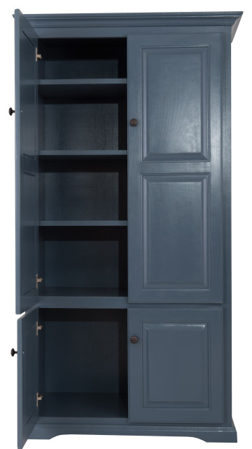 Double Wide Kitchen Pantry Cabinet, Soft White
