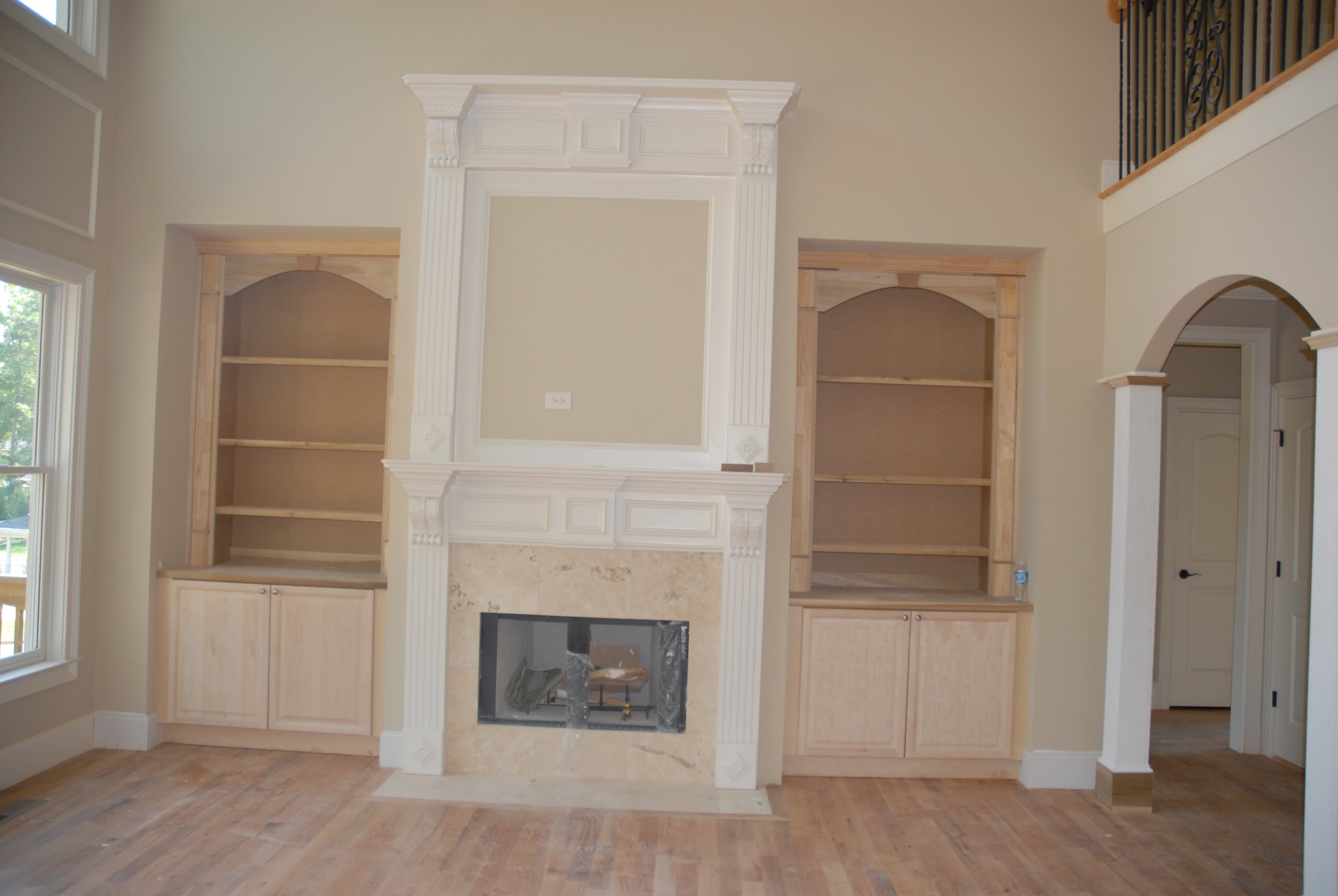 Traditional Custom Home Build with Moldings, Trim, Fireplace & Mantle