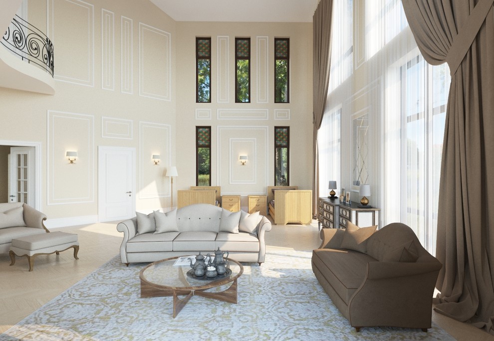 130 кв.м. загородного дома в классике