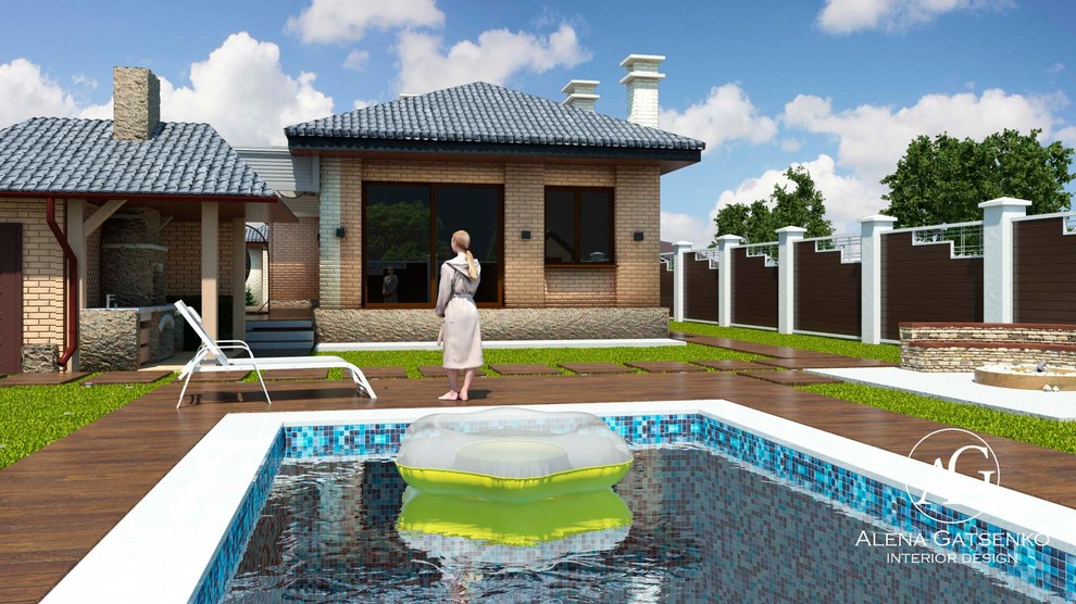 Дизайн частного дома в пастельных тонах