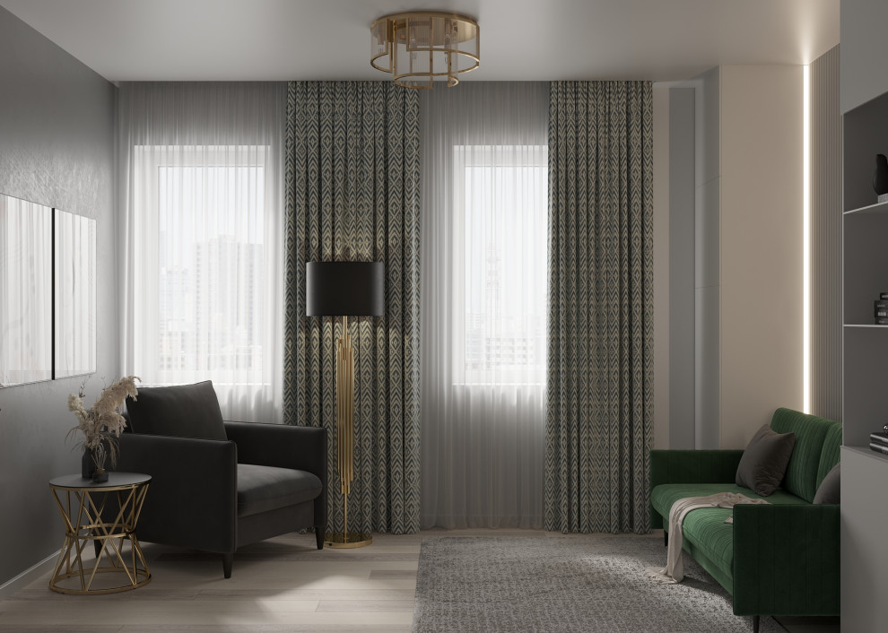 Гостевая комната в современном стиле с элементами арт-деко