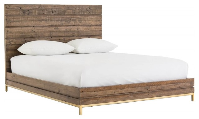 Tiller Br And Reclaimed Wood Low Platform Bed King Rustic Tiller Br And Reclaimed Wood Low Platform Bed King