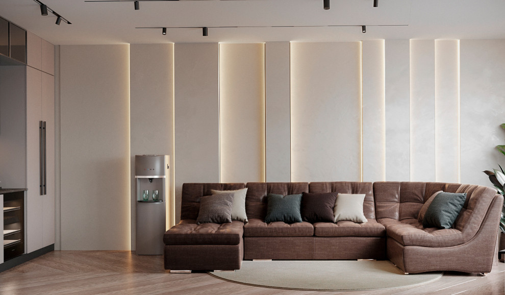 Квартира в современном стиле в древесных тонах