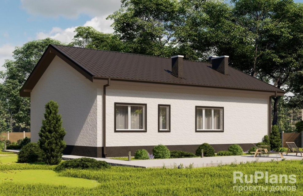 Rg5906 - Одноэтажный дом с тремя спальнями