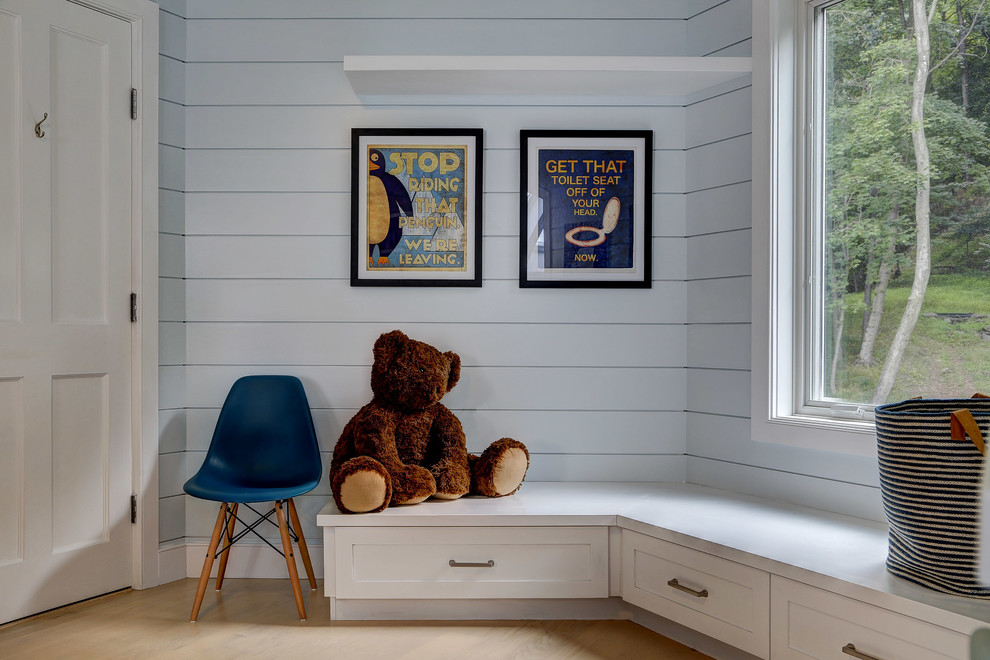 Nyack - Hudson River Interior Renovation - A newly created bunk room not only features bunk beds for this family's young children, but additional beds for sleepovers for years to come!