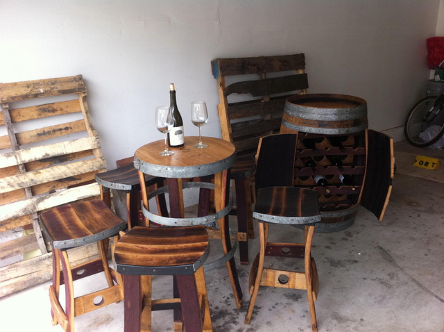 Wine Barrel Bistro Table