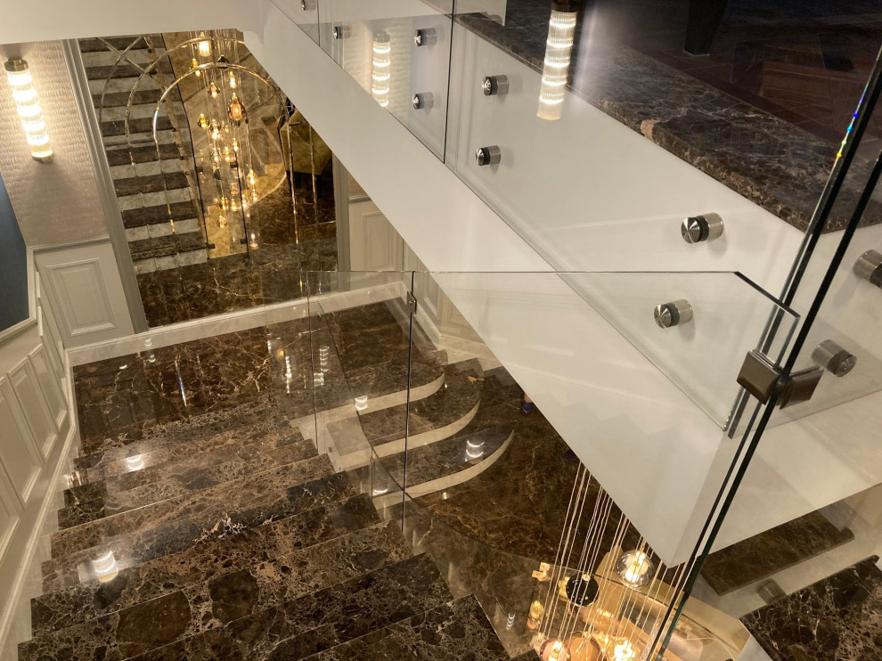 Стеклянные ограждения для лестницы