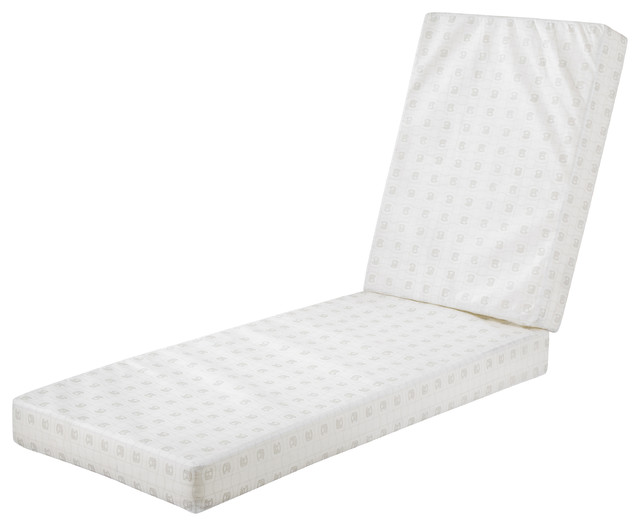 Rectangle Chaise Seat Quilted Lounge Cushion, Chamomile, 72"x21"x3"