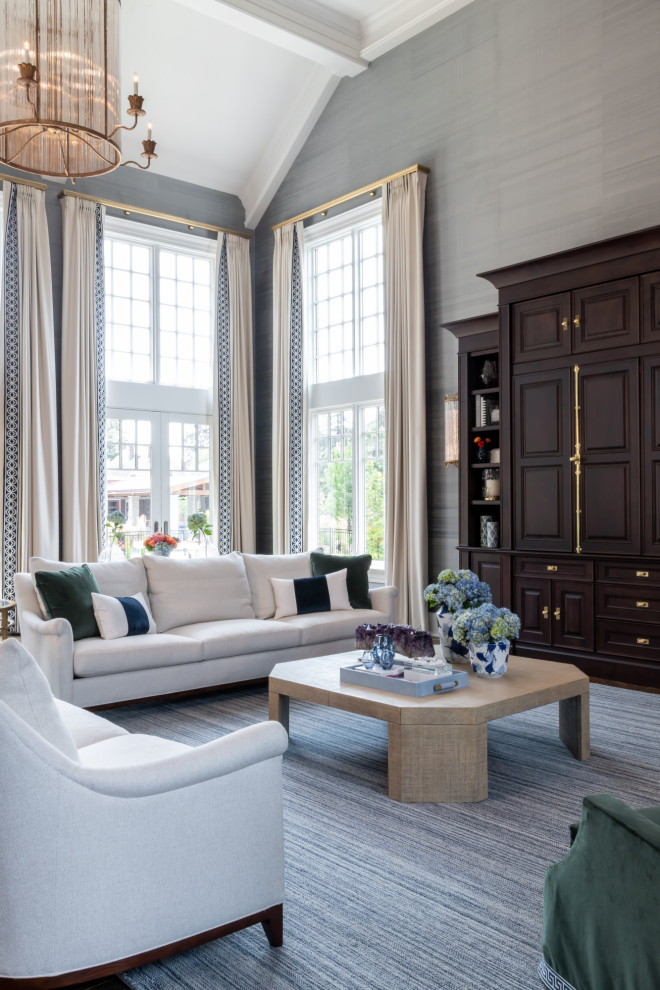 Inspiration for a timeless living room remodel in St Louis
