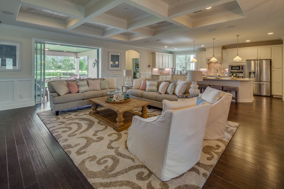 Inspiration for a beach style living room in Jacksonville.