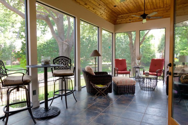 Screened Enclosed Patio Traditional Porch Dallas By Dfw