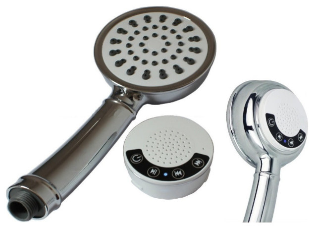 Handheld Shower Head With Wireless Bluetooth Speaker, Hose and Mounting Bracket