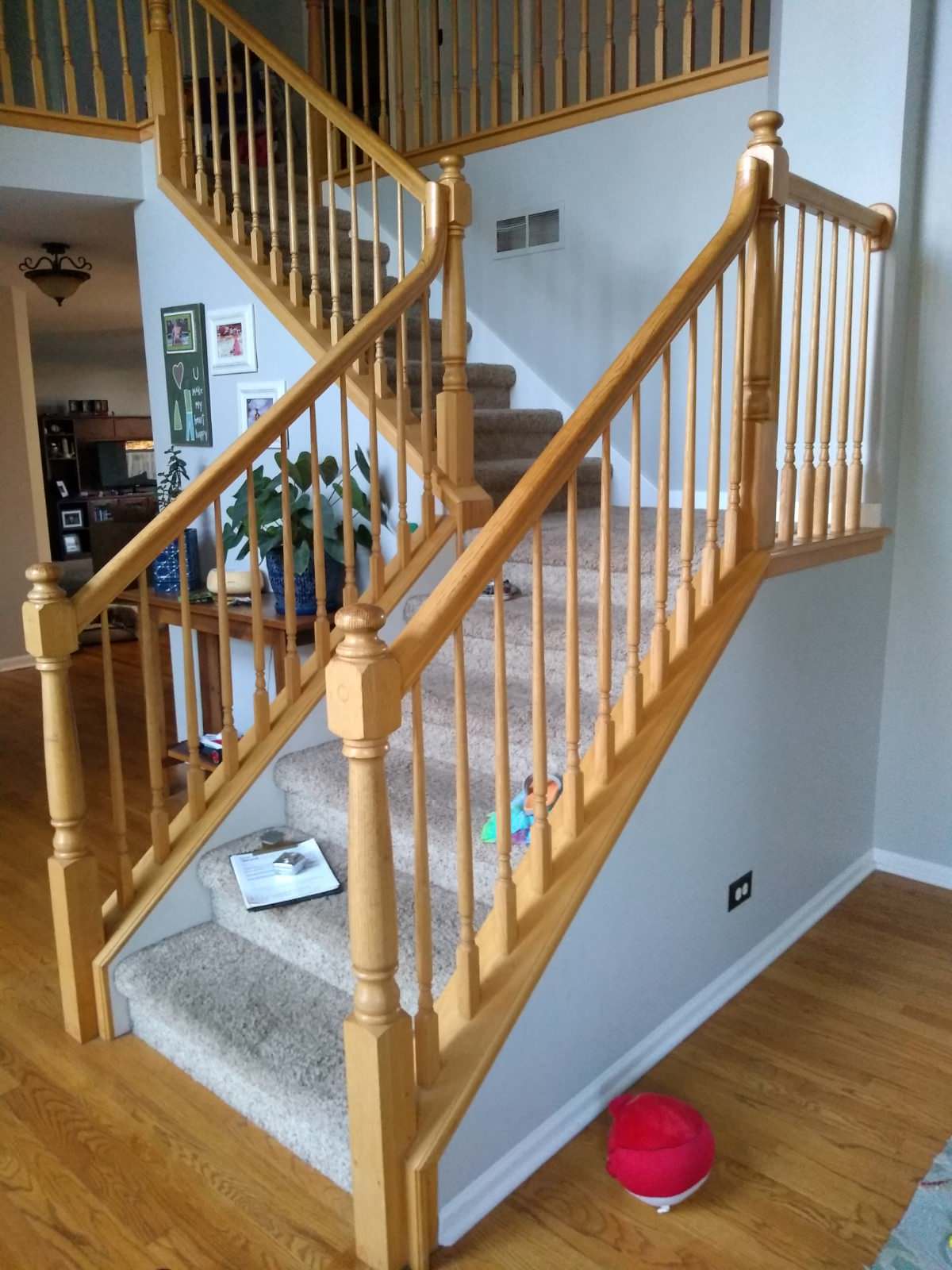 Staircase renovation with flooring