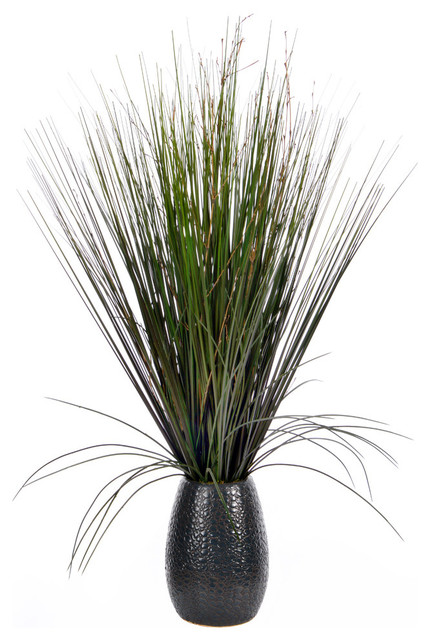 30" Tall Grass with Twigs Artificial Lifelike Faux in Ceramic Pot