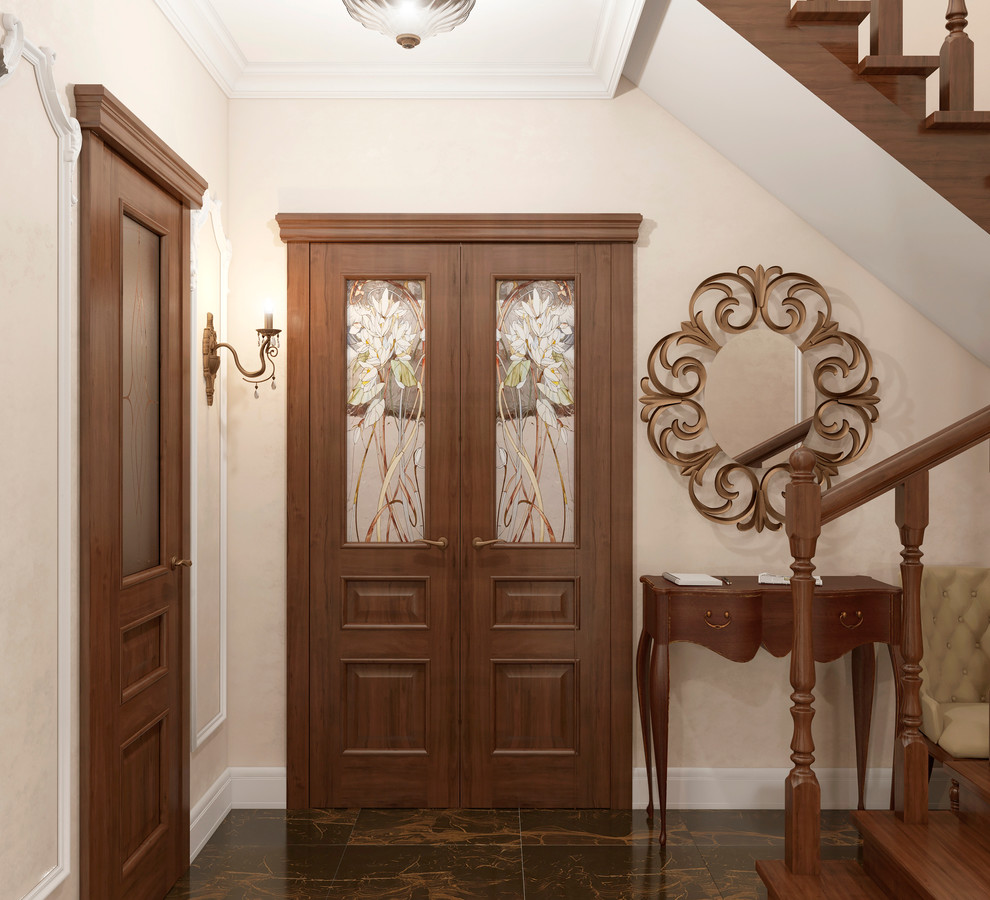 Проект холла в частном доме. Неоклассика