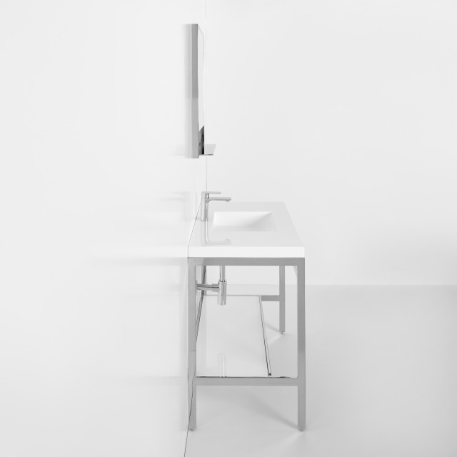 C Console + Sink 24" Contemporary Bathroom Vanities And Sink