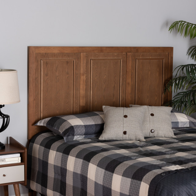 Katrin Ash Walnut Wood Headboard, King - Transitional - Headboards - by ...