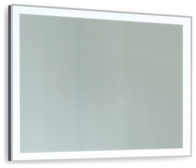 Stellar Stainless Steel Framed LED Mirror, 30"x36"x1.75"