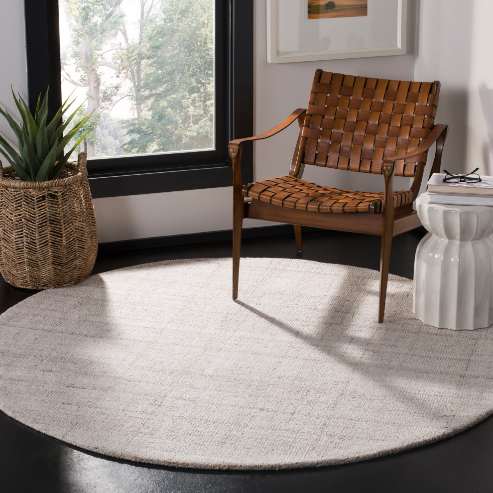 Safavieh Abstract Collection ABT141 Rug, Ivory/Beige, 6' Round