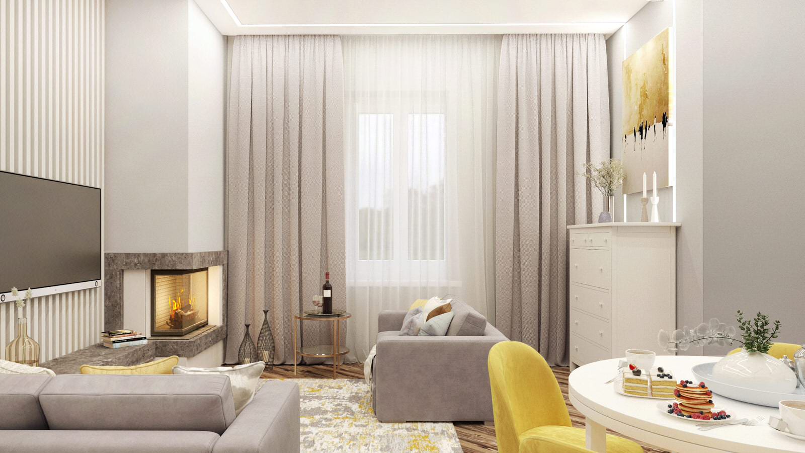 Гостиная с теплом